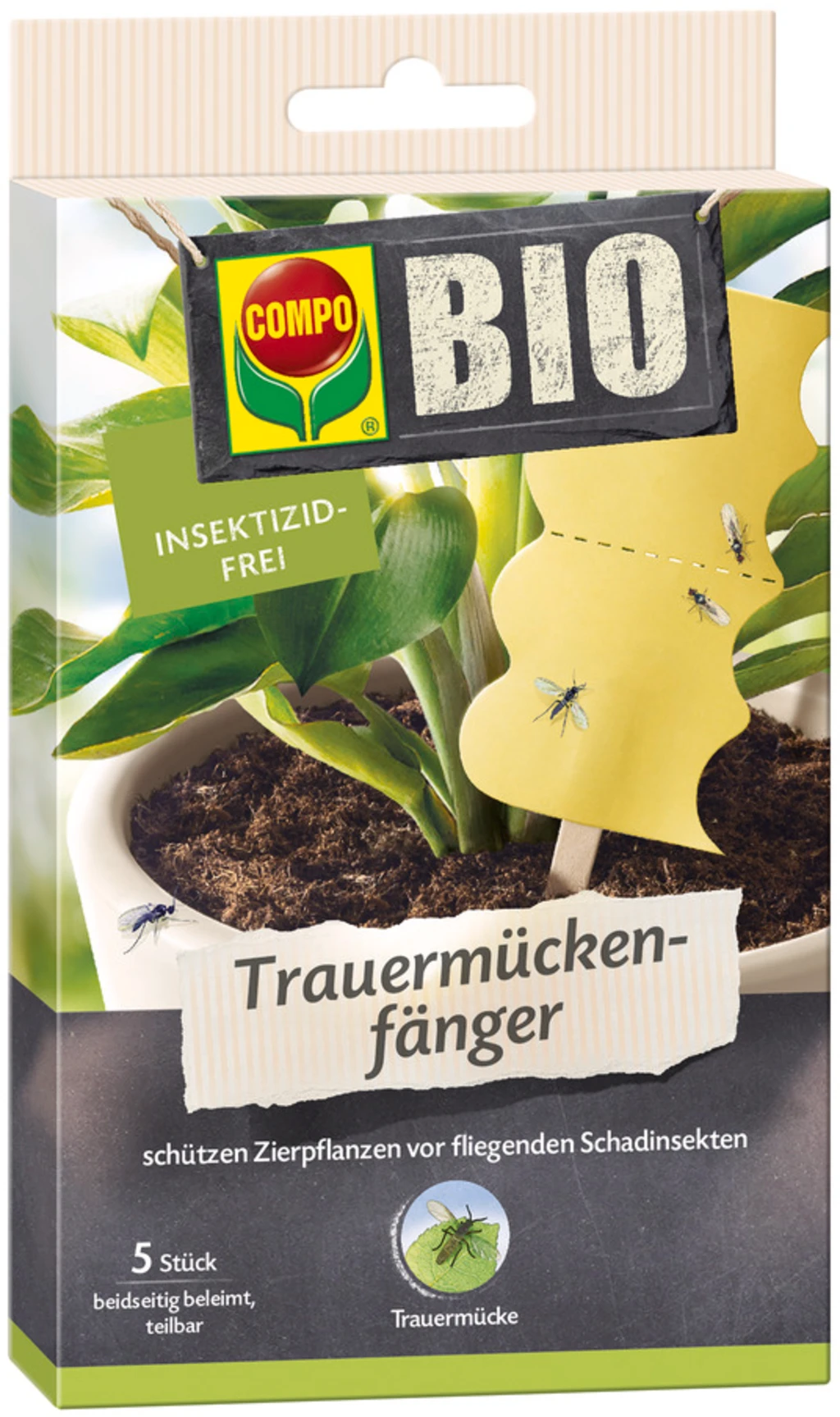 COMPO BIO - Trappola Adesiva Per Sciaridi, 5 Pz. 1 COMPO BIO - Trappola Adesiva Per Sciaridi, 5 Pz.