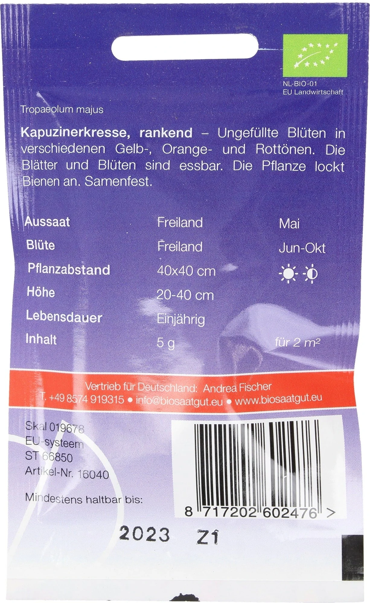 Nasturzio Rampicante, 5 G 1 Nasturzio Rampicante, 5 G