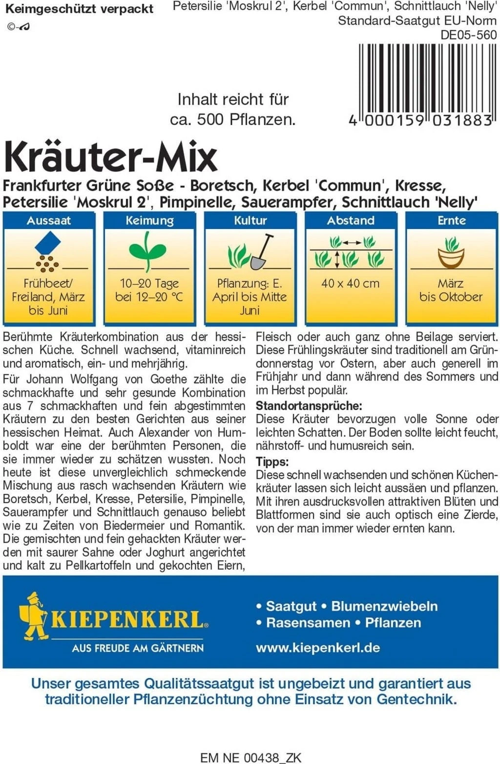 Mix Di Erbe Aromatiche "Frankfurter Grüne Soße" 2 Mix Di Erbe Aromatiche "Frankfurter Grüne Soße" - immagine 2