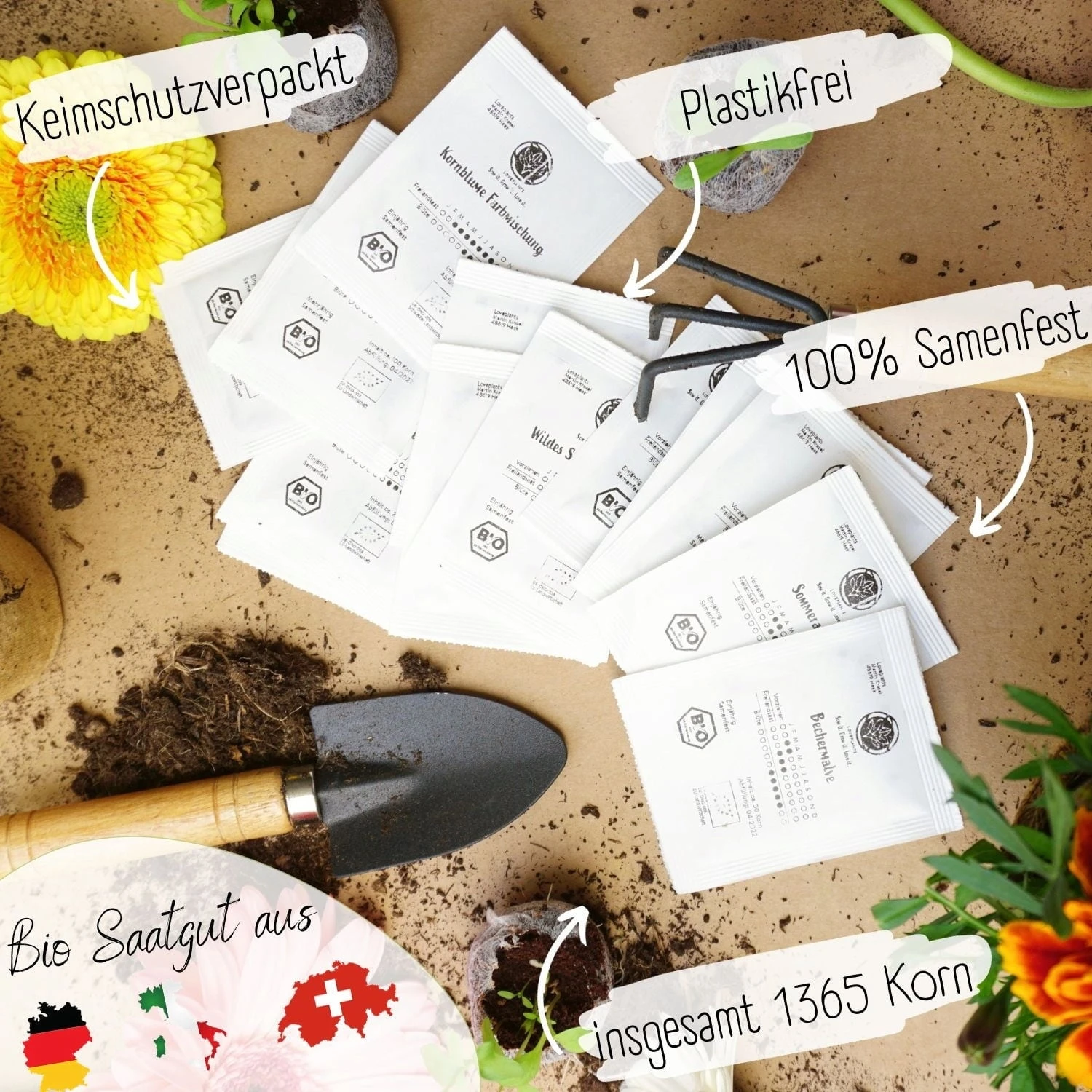 Set Di Semi Bio - Fiori 1 Set Di Semi Bio - Fiori