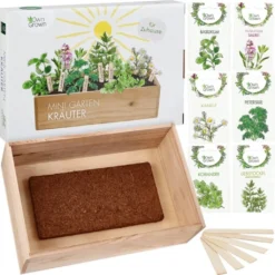 Mini Giardino In Cassetta - Erbe Aromatiche -Offerta Economica Verdi Giard own grown mini giardino in cassetta erbe aromatiche 1 set 1684347 it