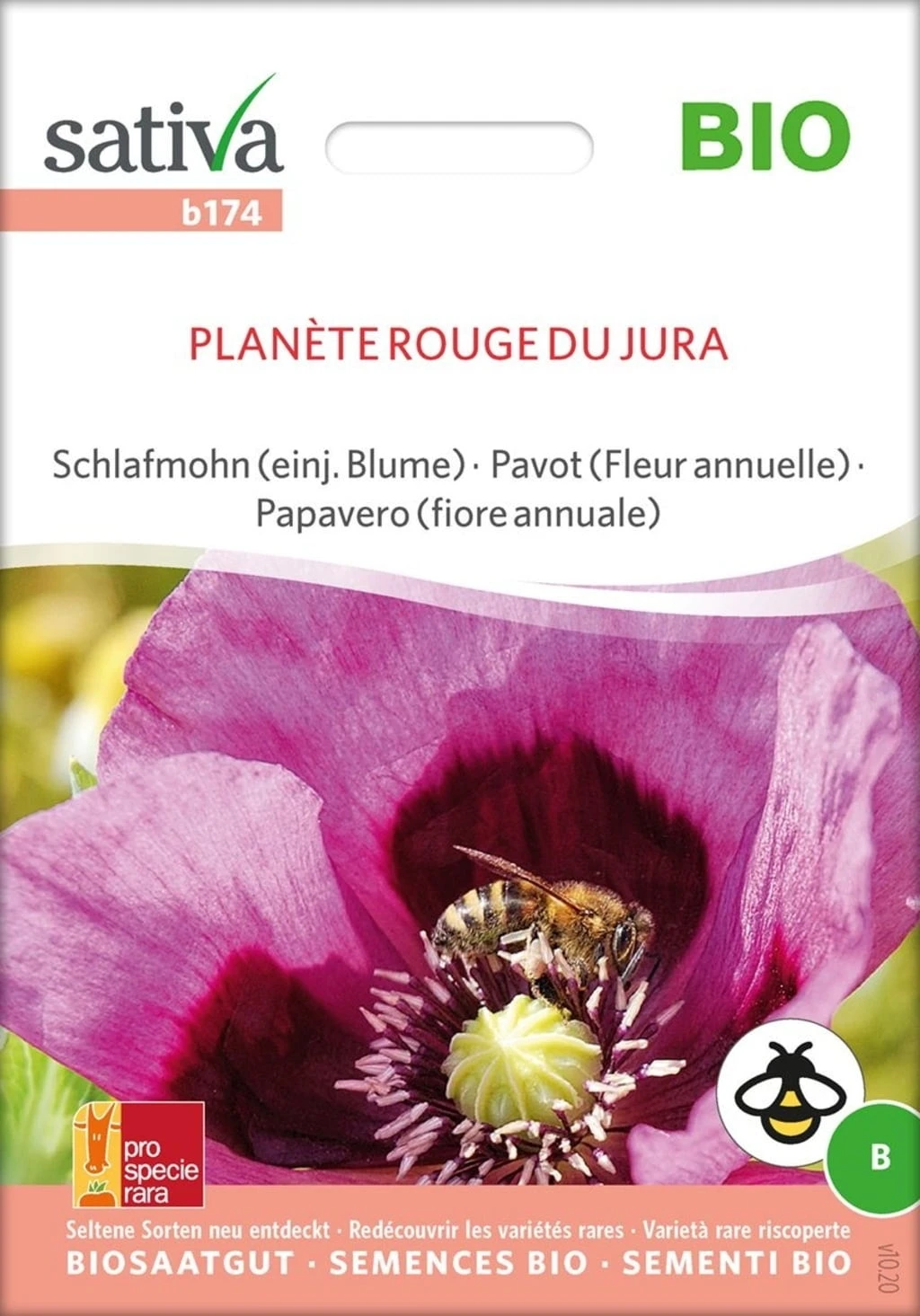 Fiore Annuale -Papavero Bio Planète Rouge Du Jura 1 Fiore Annuale -Papavero Bio Planète Rouge Du Jura